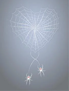 Spiders with heart. Stock Illustration