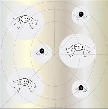 The spiders Stock Illustration