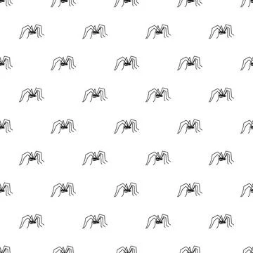 Spiders seamless pattern for halloween designs Illustrazione stock
