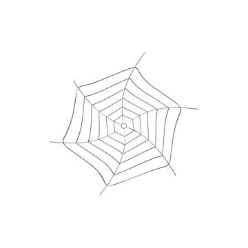 Spiders web figured on a white background Illustrazione stock