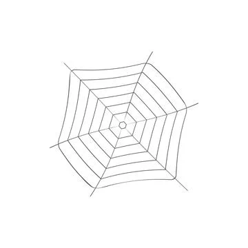 Spiders web figured on a white background Illustrazione stock