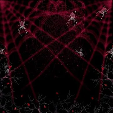 Spiders in the web Stock-Illustration