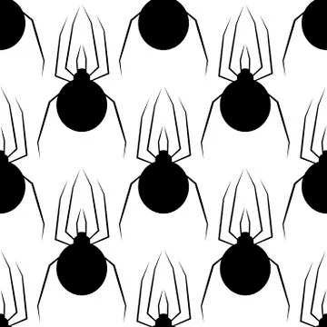 Spiders on Webs seamless pattern 스톡 일러스트