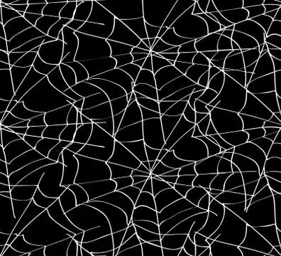 Spiderweb black invert seamless pattern Stock Illustration
