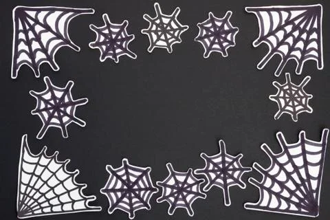 Spiderweb frame horizontal Stock Photos