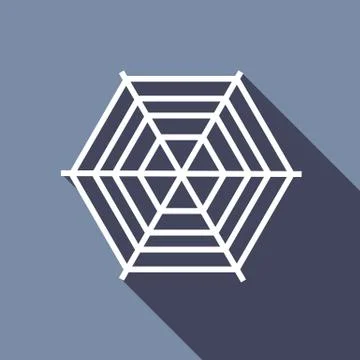 Spiderweb icon, flat style 스톡 일러스트