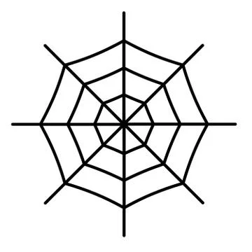 Spiderweb icon isolated on white background Stock Illustration