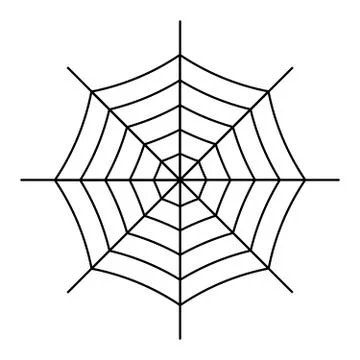 Spiderweb icon isolated on white background Stock Illustration