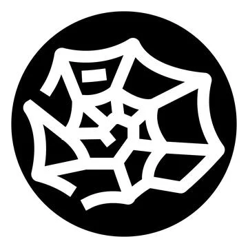 Spiderweb icon representing halloween and spooky themes Illustrazione stock