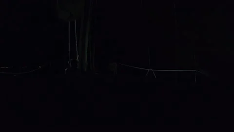 Spiderweb Lightning Viewed from Sailboat Anchored in the Florida Keys Stock Footage 195482937