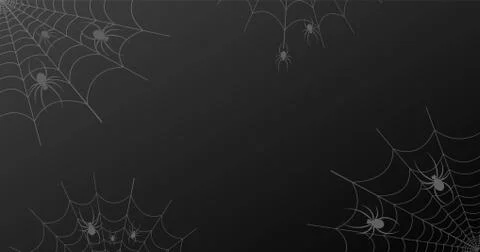 Spiderweb or spider web cobweb on wall corner vector isolated icons Stock Illustration