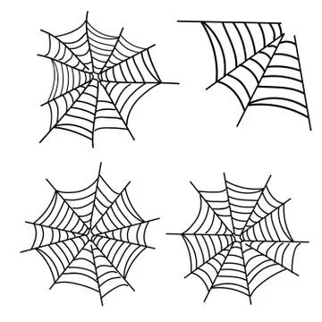 Spiderweb vector. Spooky corner arachnid for halloween Illustrazione stock
