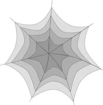 Spiderweb on a white background. Halloween vector illustration Stock Illustration