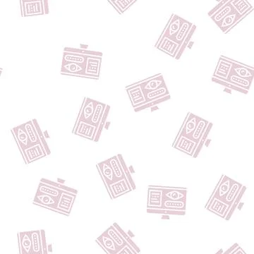 Spied password access glyph seamless pattern 스톡 일러스트