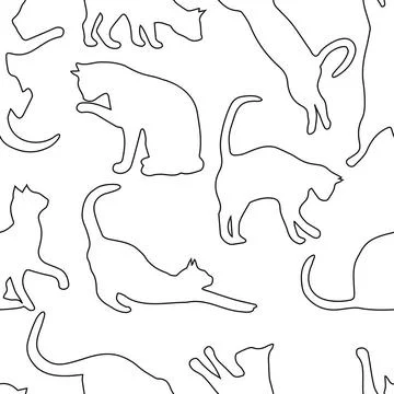 Spielende Katzen seamless pattern with playing cats Copyright: xZoonar.com... Stock Photos