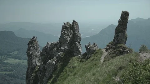 Spiers of Grigna Mountain Stock Footage 120413729