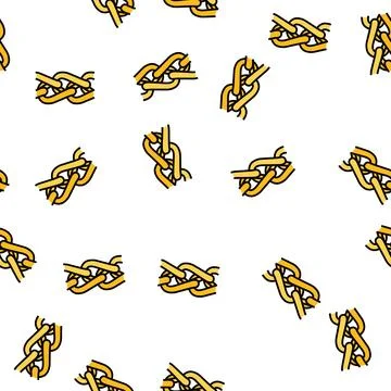 Spiga wheat chain vector seamless pattern Stock Illustration