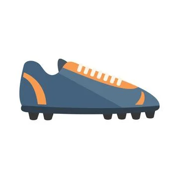 Spike boot icon flat vector. Sport shoe Stock Illustration