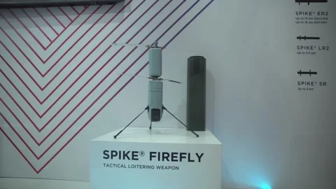 SPIKE FIREFLY tactical loitering weapon system Video stock 340524240