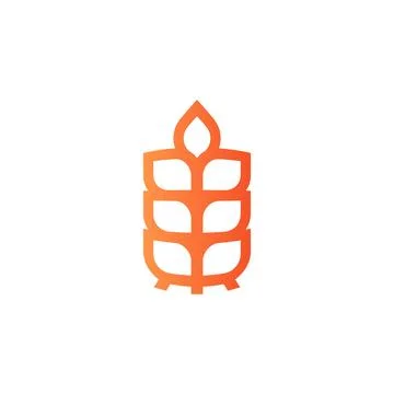 Spike logo baker logo on packaging promotional symbol vector icon modern Stock Illustration