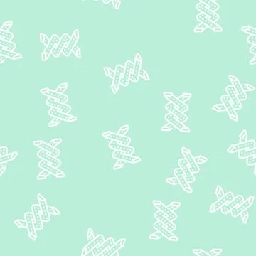 Spike protest meeting line vector seamless pattern Stock Illustration