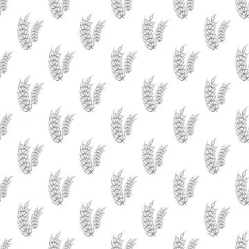 Spike of wheat seamless pattern 스톡 일러스트
