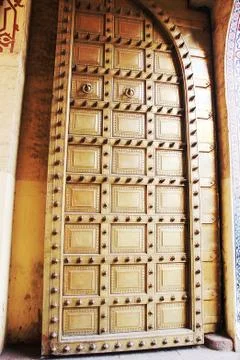 Spiked Security Door Panel Stock Photos