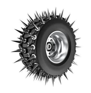 Spiked tire Stock Illustration