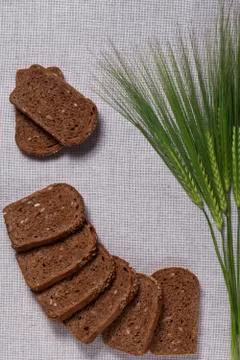 Spikes and bread Stock Photos
