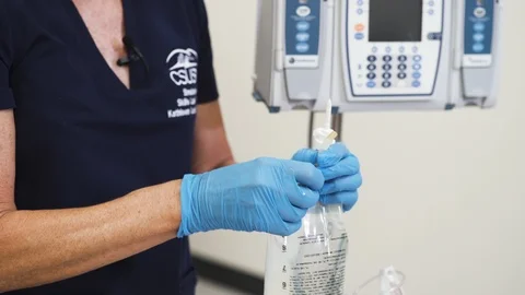 Spiking normal saline Stock Footage 125785123