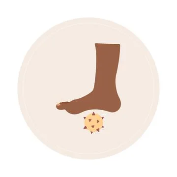 Spiky ball for deep tissue foot massage Illustrazione stock