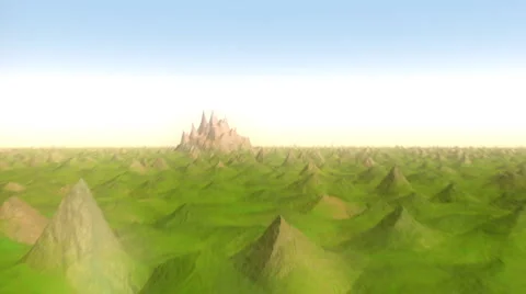Spiky Landscape 720P Stock Footage