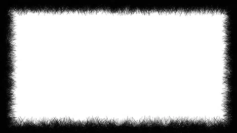 Spiky lined grunge frame, stop motion animation on a white background Stock Footage 147339762