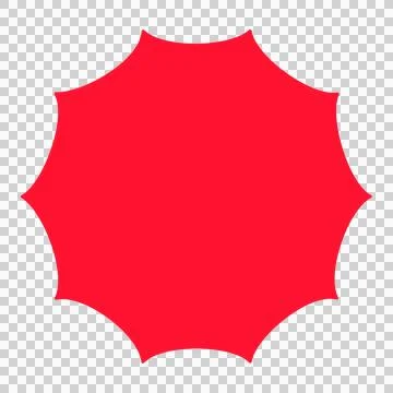 A spiky red speech bubble that can be used for emphasis or to express surprise. Stock Illustration