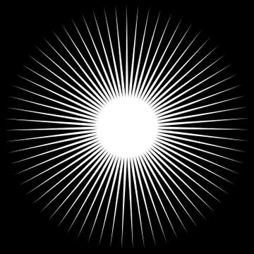 Spiky shape, element. Monochrome abstract vector illustration. Stock-Illustration