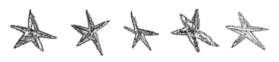 Spiky star scribble with irregular, pointy shape and abstract spark design. イラスト素材