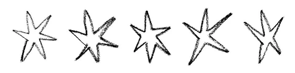 Spiky star scribble with irregular, pointy shape and abstract spark design. Stock Illustration