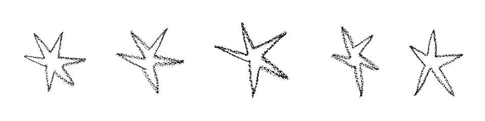 Spiky star scribble with irregular, pointy shape and abstract spark design. Illustrazione stock