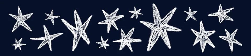 Spiky star scribble with irregular, pointy shape and abstract spark design. Stock Illustration