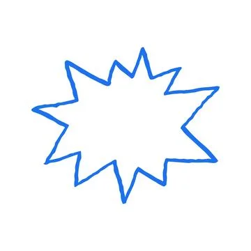 Spiky Starburst Explosion Shape For Comics Hand Drawn Vector Illustration Illustrazione stock
