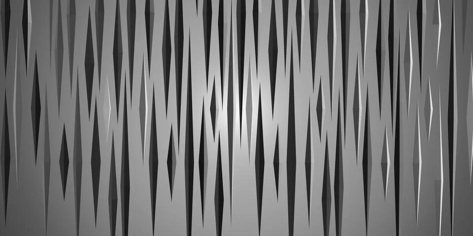 Spiky triangle abstract geometric background 3d illustration Stock Illustration