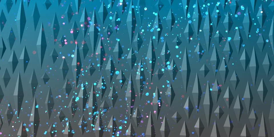 Spiky triangle abstract geometric background 3d illustration Stock Illustration