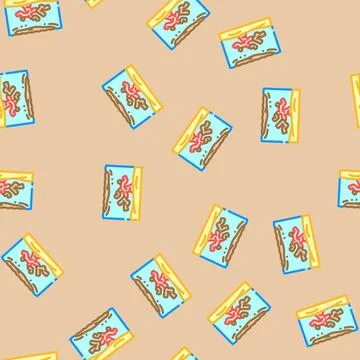 Spill damage coral reef vector seamless pattern Stock Illustration