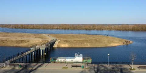 Spill of the Dnieper River in the spring Stock-Fotos