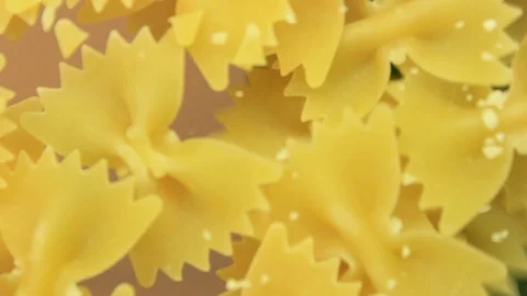 Spill out pasta  bottom view Stock Footage 86572153