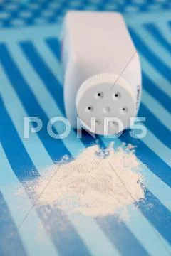 Spilled baby powder Stock Photos