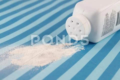 Spilled baby powder Stock Photos