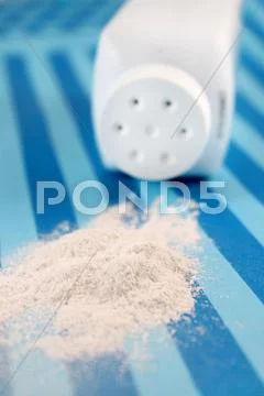 Spilled baby powder Stock Photos
