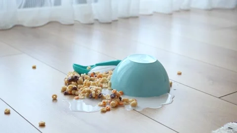 Cereal Spill Stock Footage ~ Royalty Free Stock Videos | Pond5