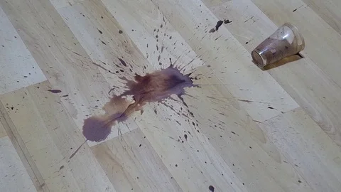 Spilled coffee on the floor Stock Footage 82352395